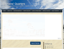 Tablet Screenshot of captainsquartersinstaugustine.com